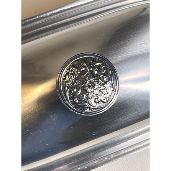 International Decorator 18-8 Stainless Set Vintage Covered Butter Dish - Picture 2 of 12